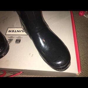 Hunter tall gloss rain boots